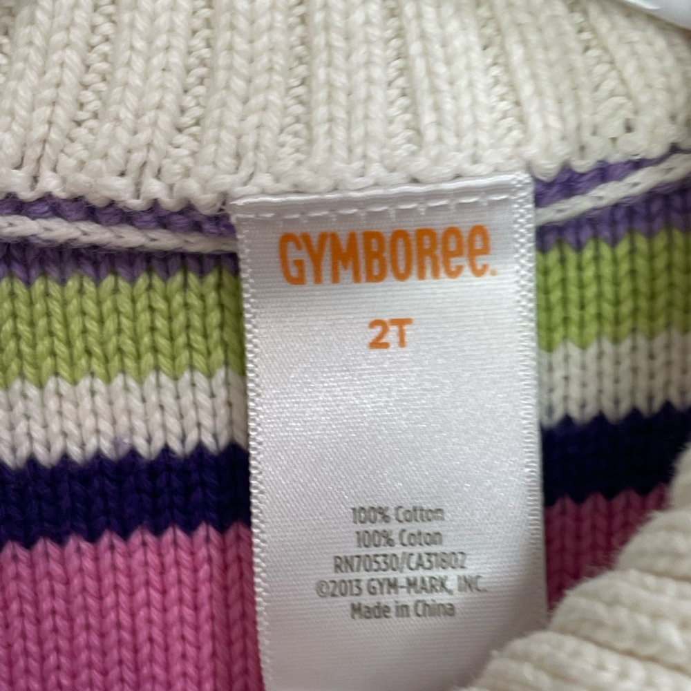 2013 Gymboree Corgi Line Multi Stripe Sweater size 2T - Picture 8 of 10